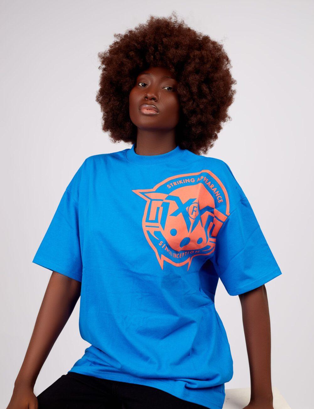 THE STRIKING APPEARANCE BLUE T-SHIRT