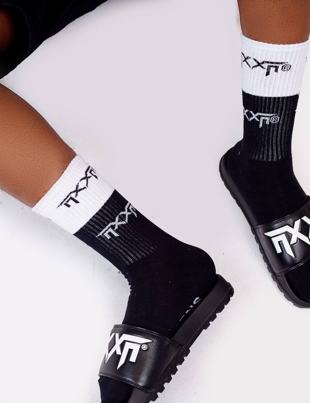 NXXN Lug Sole Slide Sandals (Black) - Image 4